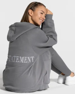 Discount Veste de sport Statement Oversized « graphite » Femme Sweats À Capuche Et Vestes De Sport