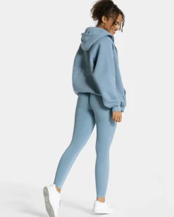 Clearance Veste de sport Statement Oversized « bleu acier » Femme Sweats À Capuche Et Vestes De Sport
