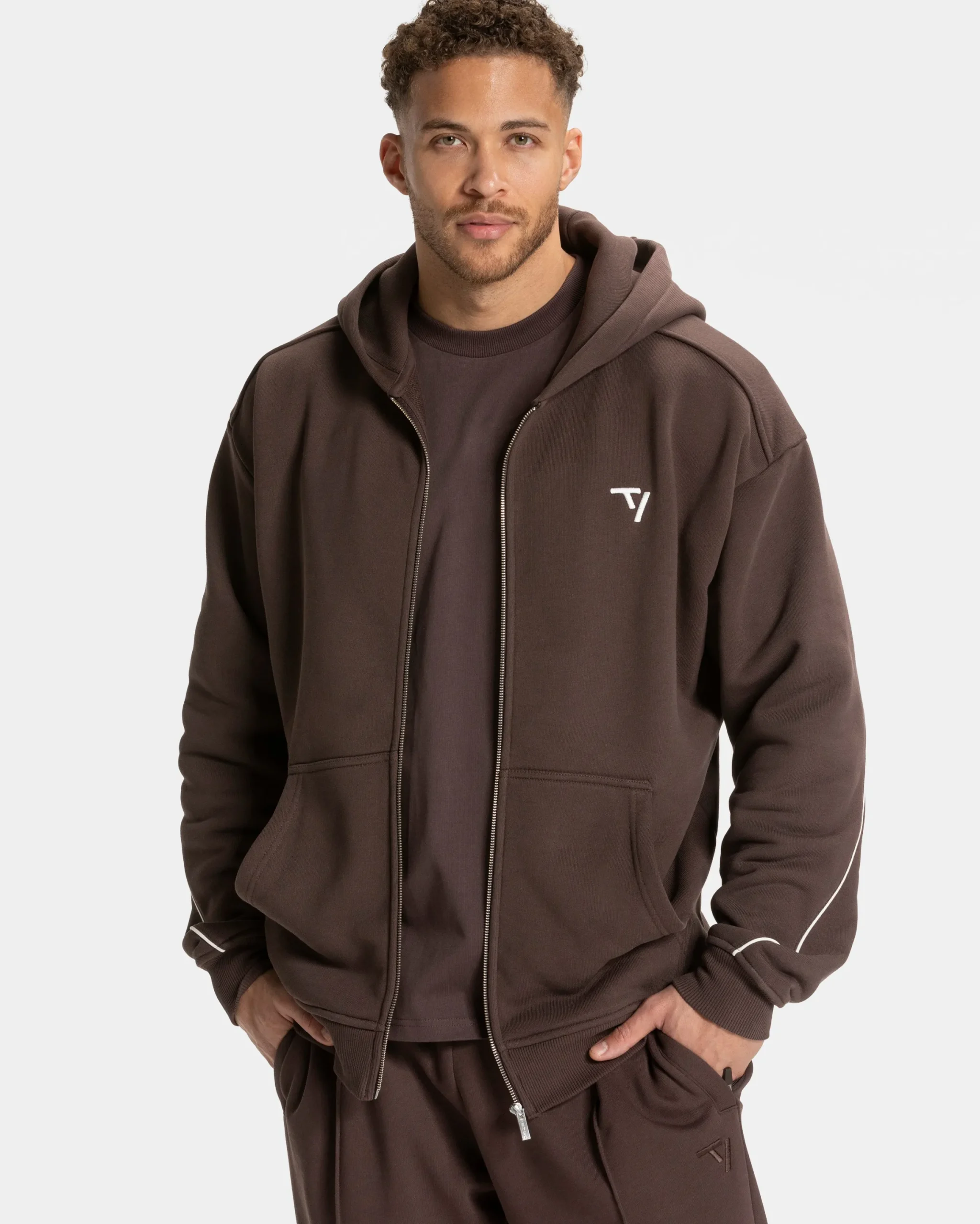 New Veste de sport zippée Ignite « Espresso » Homme Sweats À Capuche Et Sweats Zippés