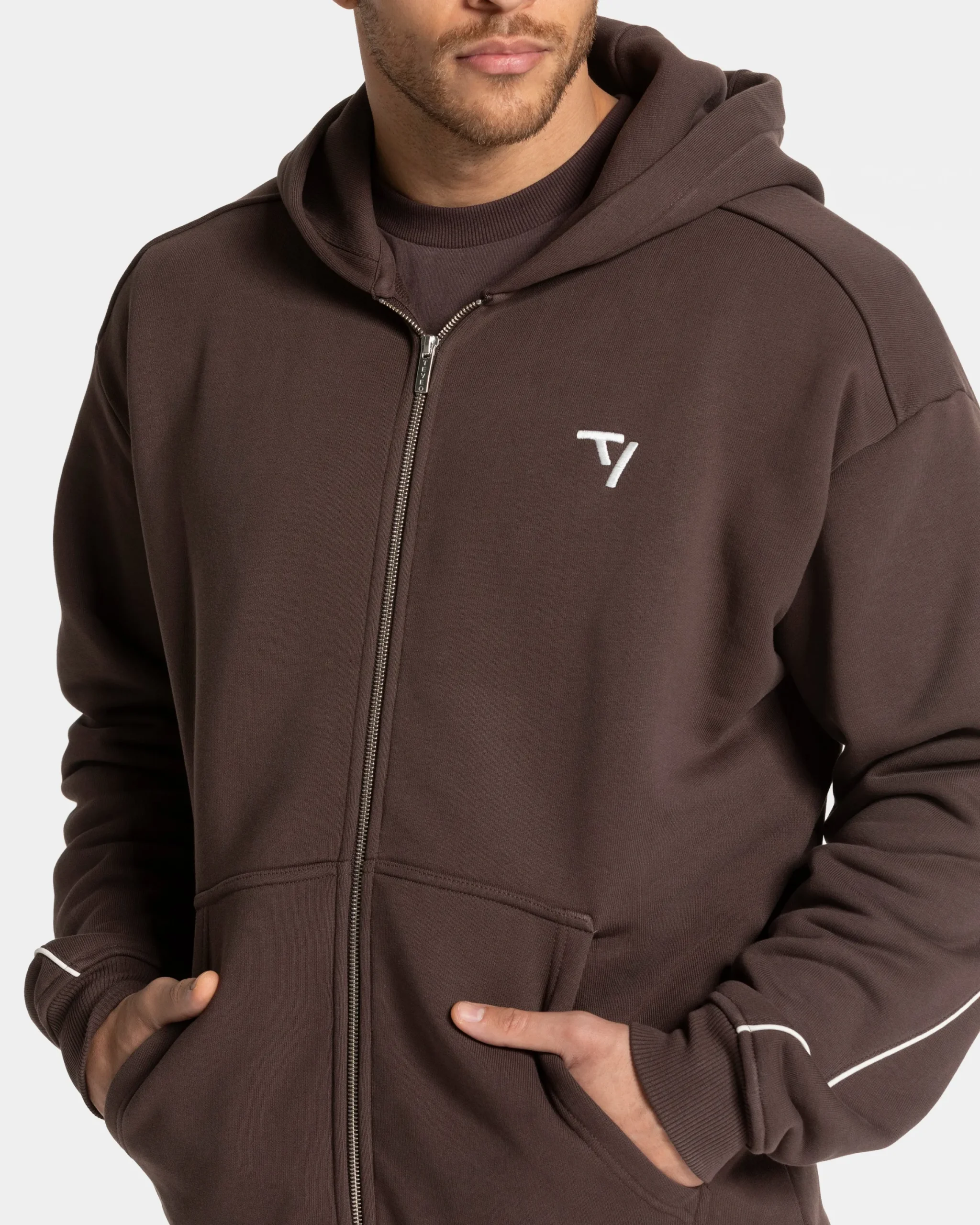 New Veste de sport zippée Ignite « Espresso » Homme Sweats À Capuche Et Sweats Zippés
