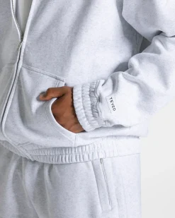 Fashion Veste de sport zippée oversize Anniversary « gris clair » Homme Sweats À Capuche Et Sweats Zippés