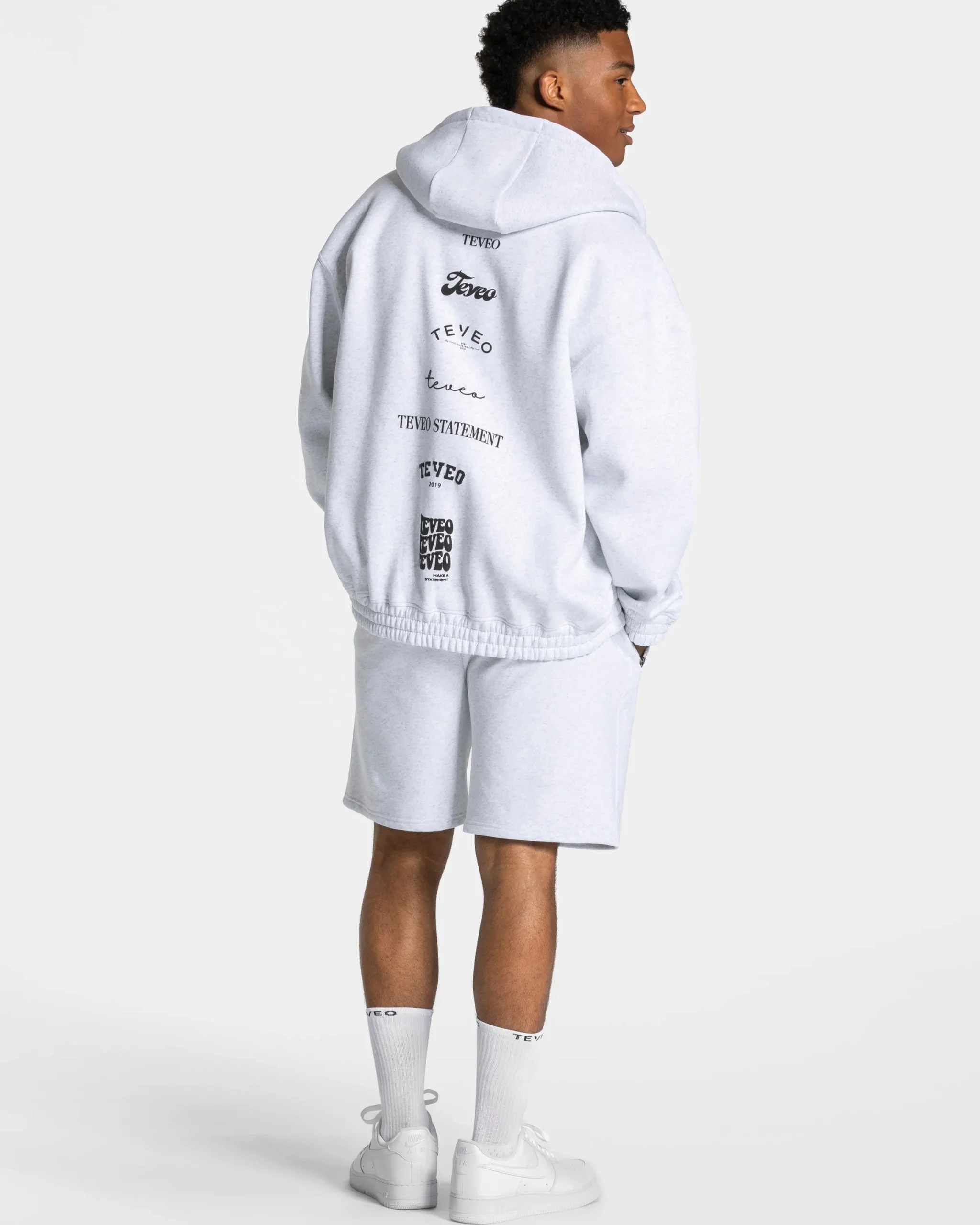 Fashion Veste de sport zippée oversize Anniversary « gris clair » Homme Sweats À Capuche Et Sweats Zippés