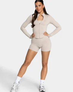 Clearance Veste de sport zippée Shaping Femme « cream » Femme Hauts À Manches Longues