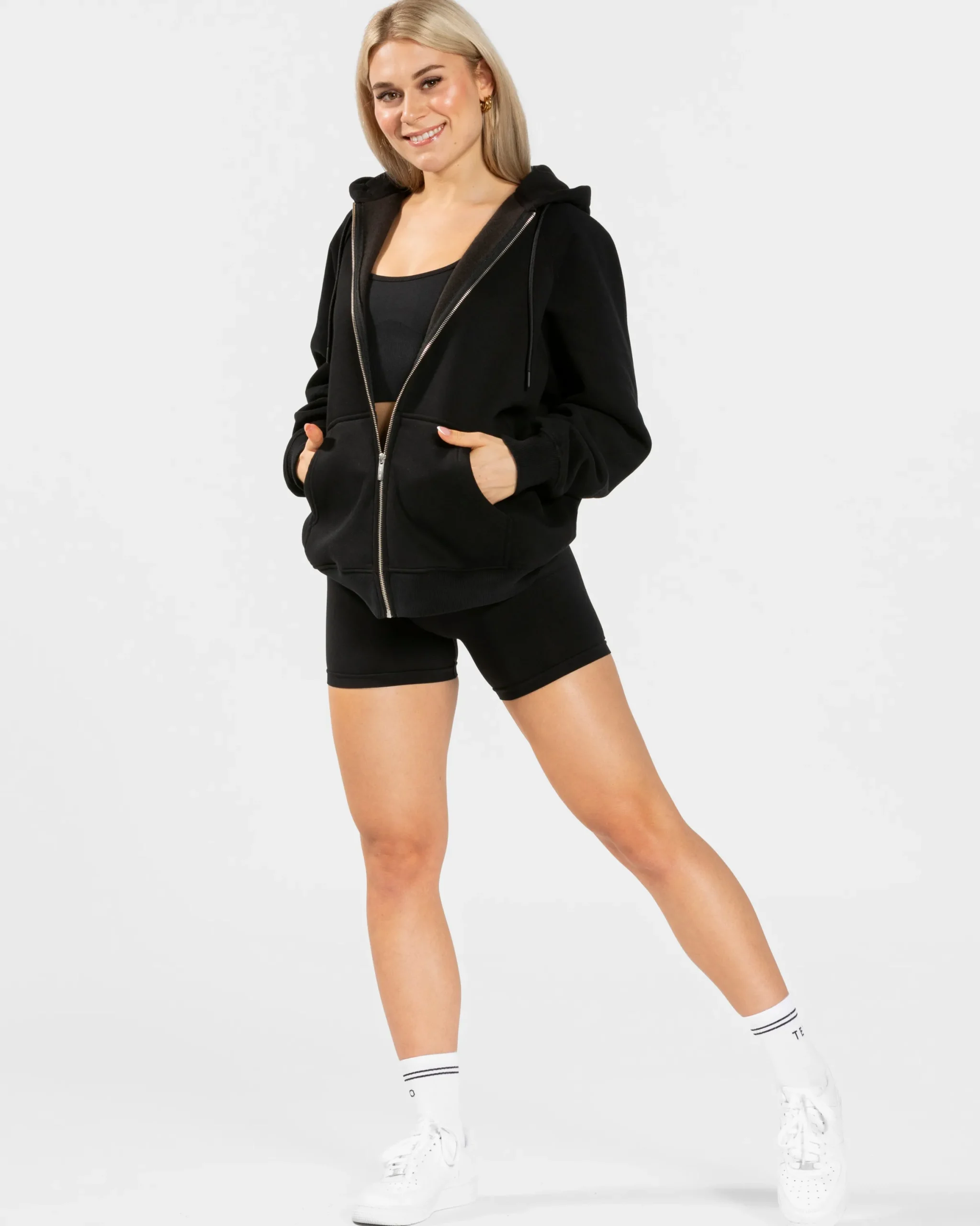 New Veste oversize Candy « noir » Femme Sweats À Capuche Et Vestes De Sport