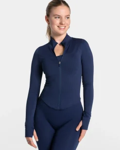 Best Veste zippée Femme Shaping « bleu foncé » Femme Hauts À Manches Longues