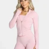 Hot Veste zippée Femme Shaping « rose » Femme Hauts À Manches Longues