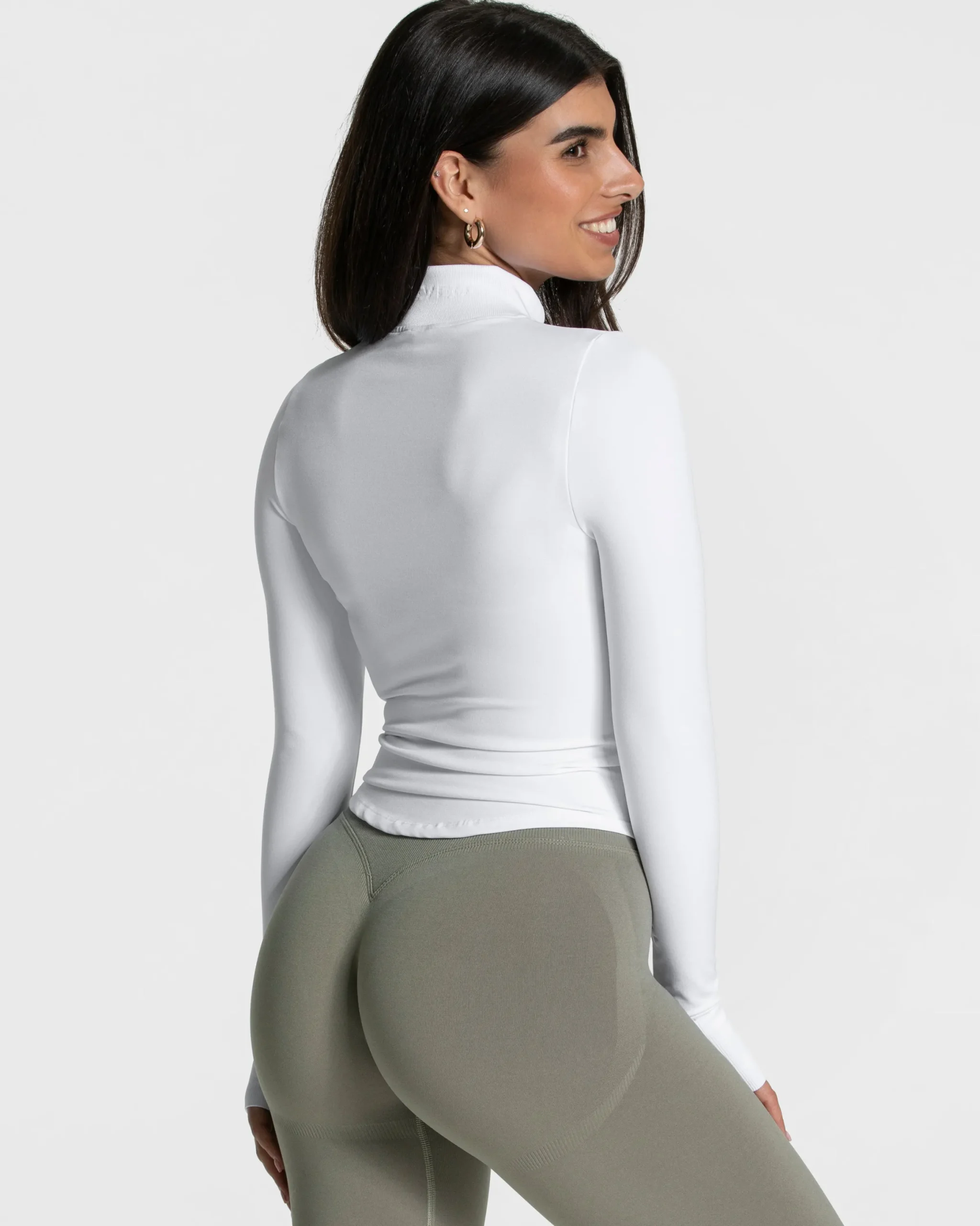 Best Veste zippée Femme Shaping « blanc » Femme Hauts À Manches Longues