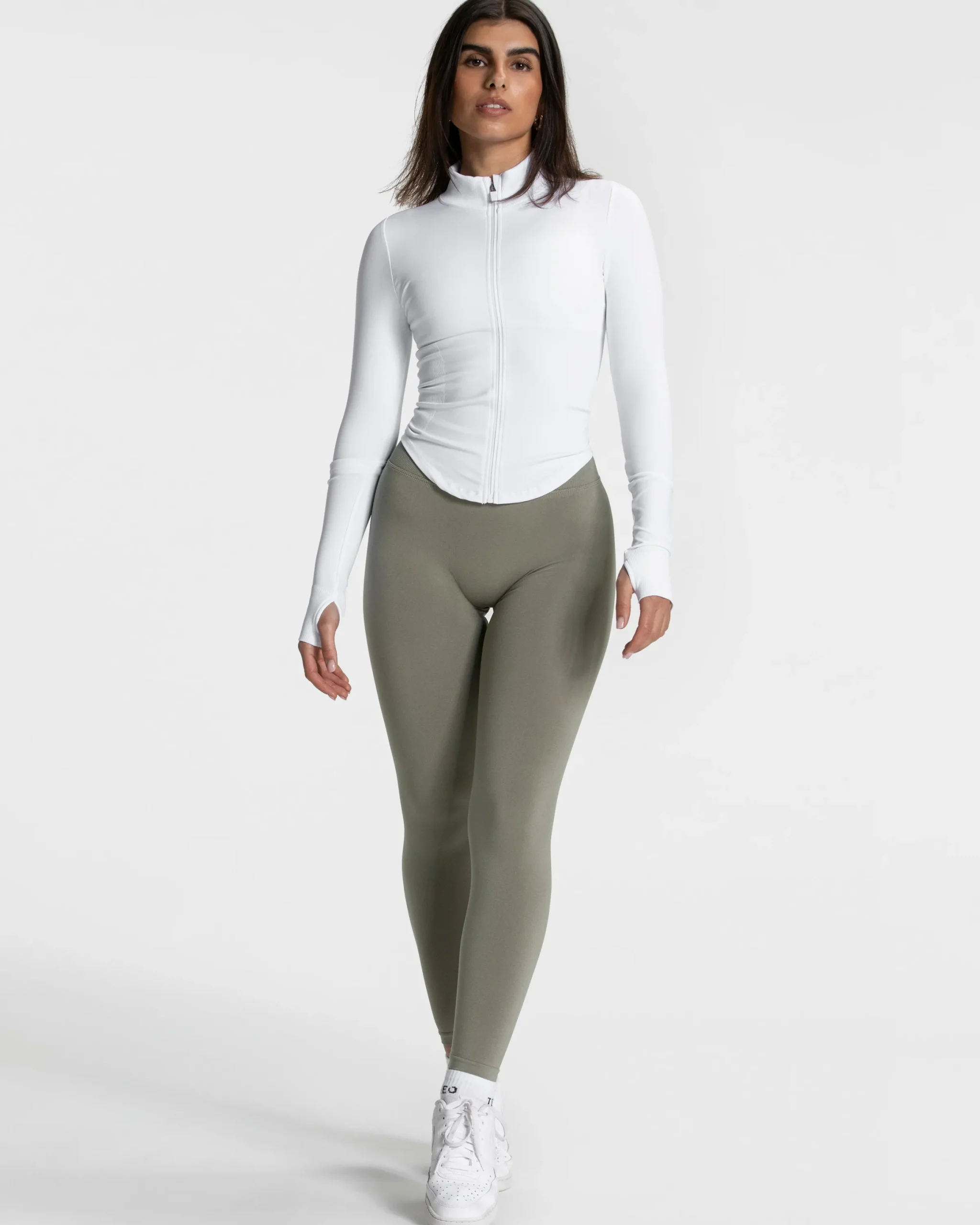 Best Veste zippée Femme Shaping « blanc » Femme Hauts À Manches Longues