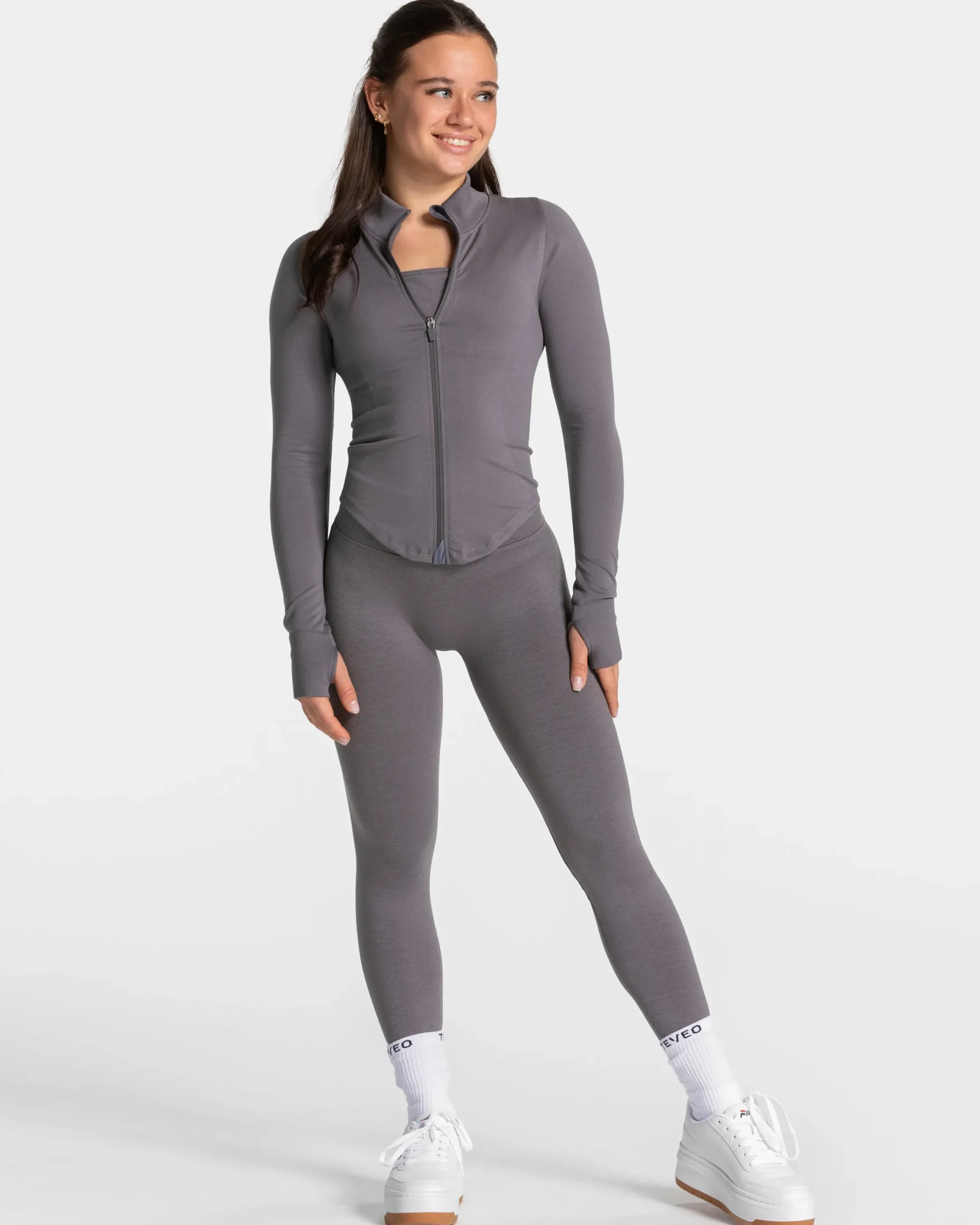 Clearance Veste zippée Femme Shaping « graphite » Femme Hauts À Manches Longues